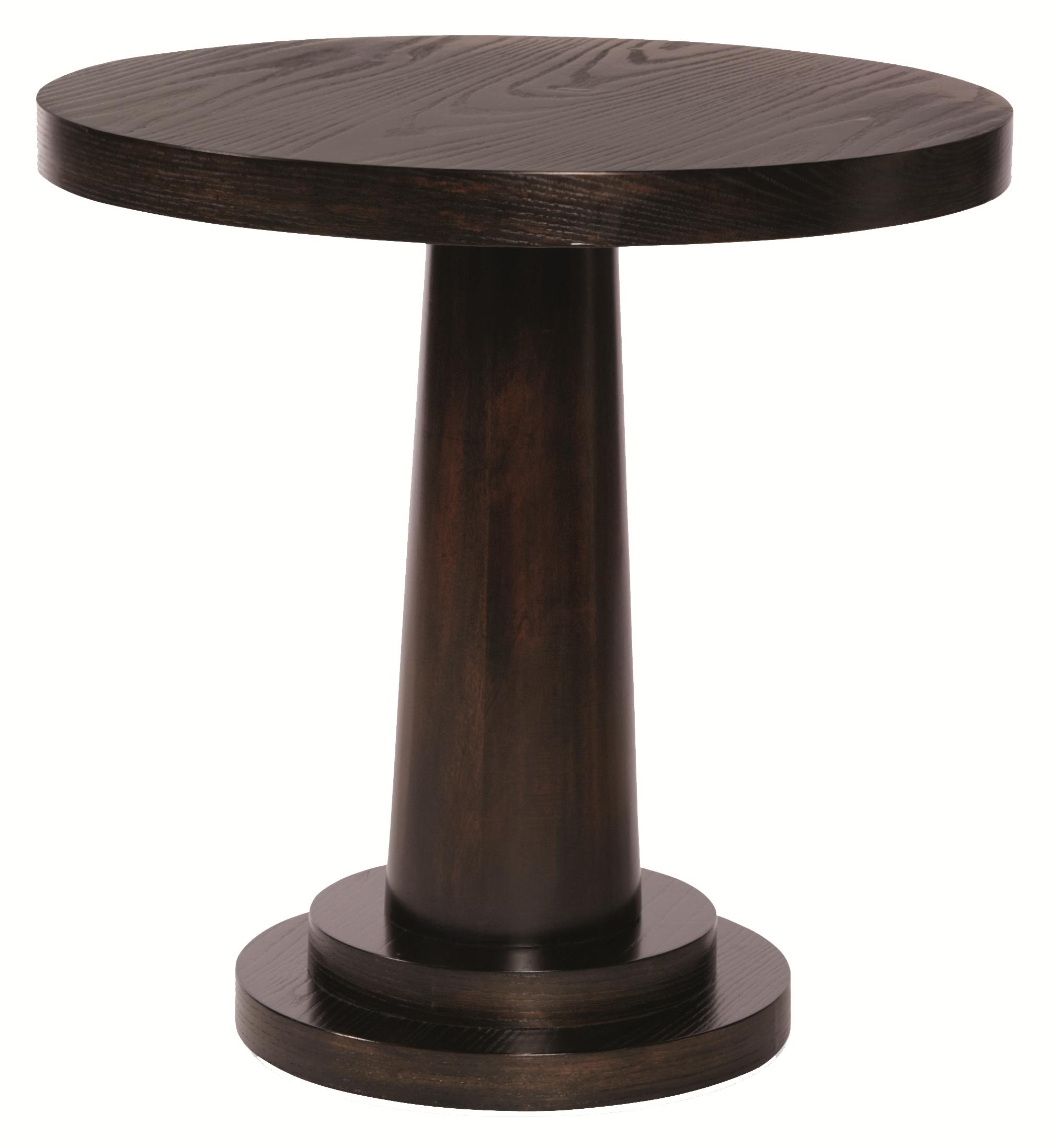 Bernhardt Mercer 339123 Round End Table made of Mahogany and Ash